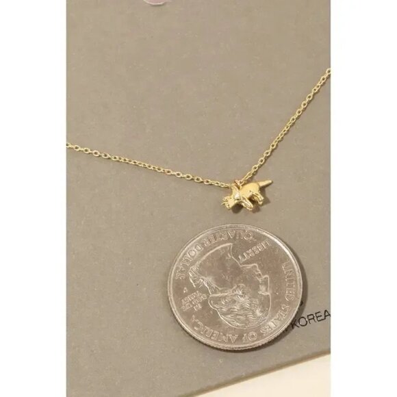 ($7) Triceratops Pendant - Picture 3 of 3